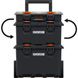Systeme modulaire 3 en 1 - WORW BY KETER - STACK N ROLL - 48 x 39 x 69,5 cm - Noir