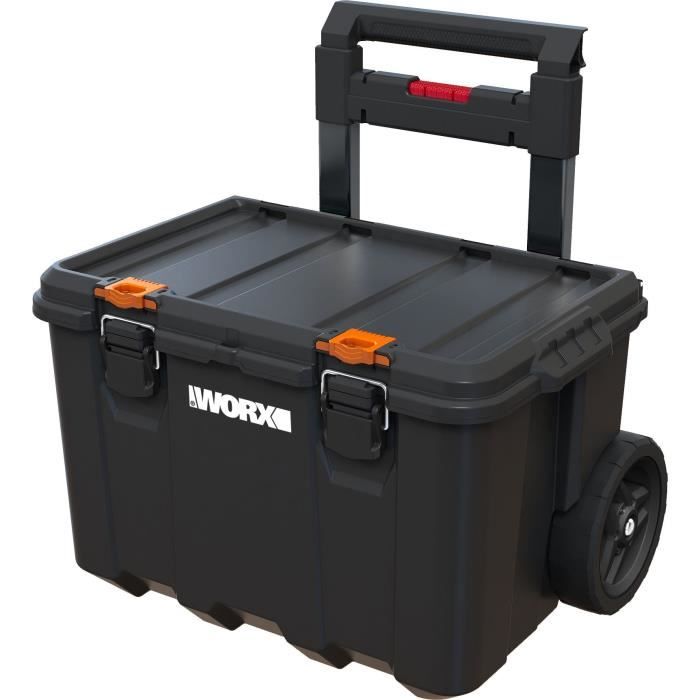 Systeme modulaire 3 en 1 - WORW BY KETER - STACK N ROLL - 48 x 39 x 69,5 cm - Noir