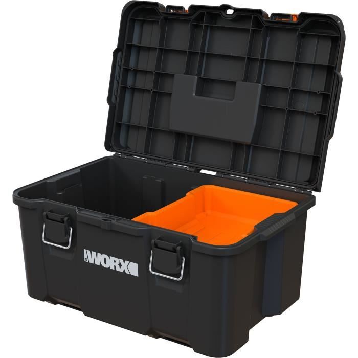 Boîte a outils - WORX BY KETER - STACK N ROLL - 48 x 33 x 26 cm - Noir