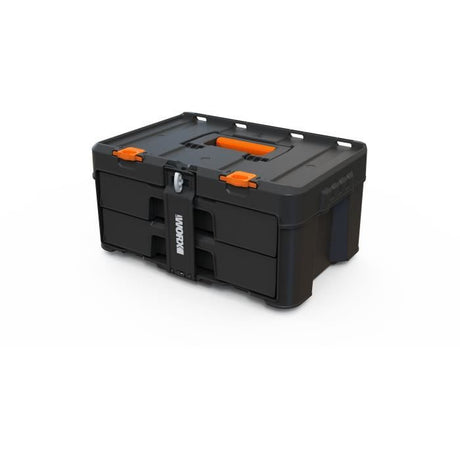 Rangement 2 tiroirs - WORX BY KETER - STACK N ROLL - 48 x 33 x 23 cm - Noir