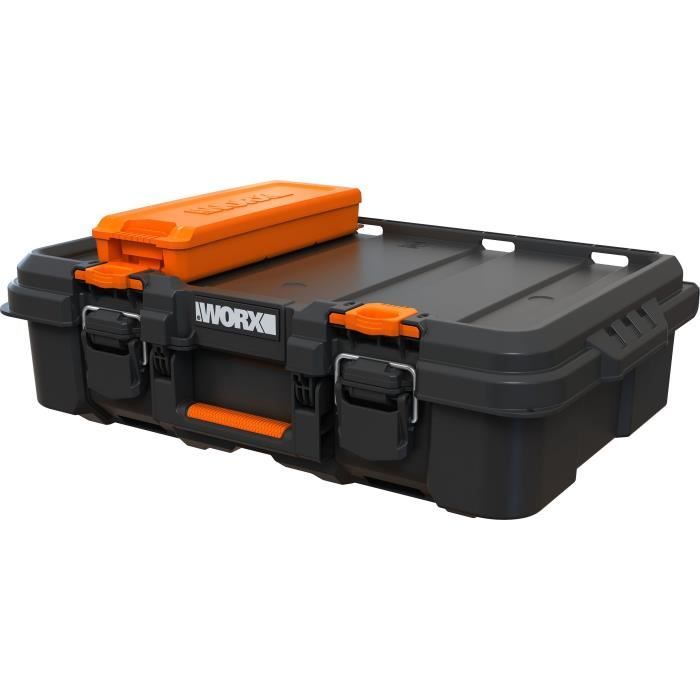 Malette a outils électrique - WORW BY KETER - STACK N ROLL - 48 x 33 x 15 cm - Noir