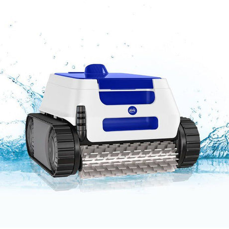 GRE - Robot piscine ER230 - Entretien fond, parois et lignes d'eau - Piscine enterrée ou hors-sol paroi rigide 9x4m - Autonomie 2h