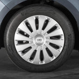 Lot de 4 enjoliveurs Gris métallisés 14 pouces - WRC - SEPANG - Look sportif - Fixation simple et rapide par clips