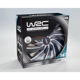Lot de 4 enjoliveurs Bi-couleur gris & noir 14 pouces - WRC - TURBO - Look racing - Fixation simple et rapide par clips