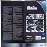 Lot de 4 enjoliveurs Bi-couleur gris & noir 14 pouces - WRC - TURBO - Look racing - Fixation simple et rapide par clips