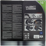 Lot de 4 enjoliveurs Bi-couleur gris & noir 16 pouces - WRC - TURBO - Look racing - Fixation simple et rapide par clips