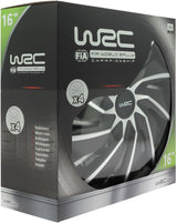 Lot de 4 enjoliveurs Bi-couleur gris & noir 16 pouces - WRC - TURBO - Look racing - Fixation simple et rapide par clips