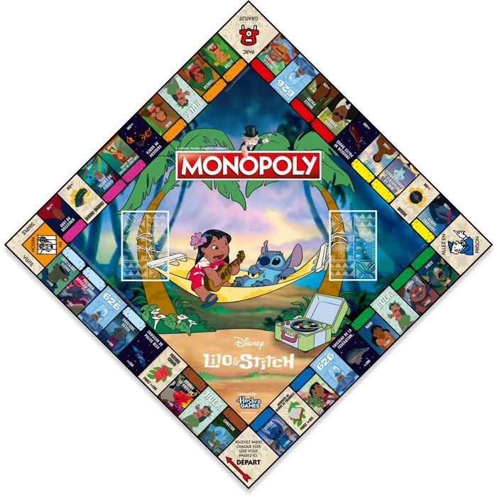 MONOPOLY - Lilo & Stitch - Jeu de société - WINNING MOVES - 2 a 8 joueurs - Des 6 ans