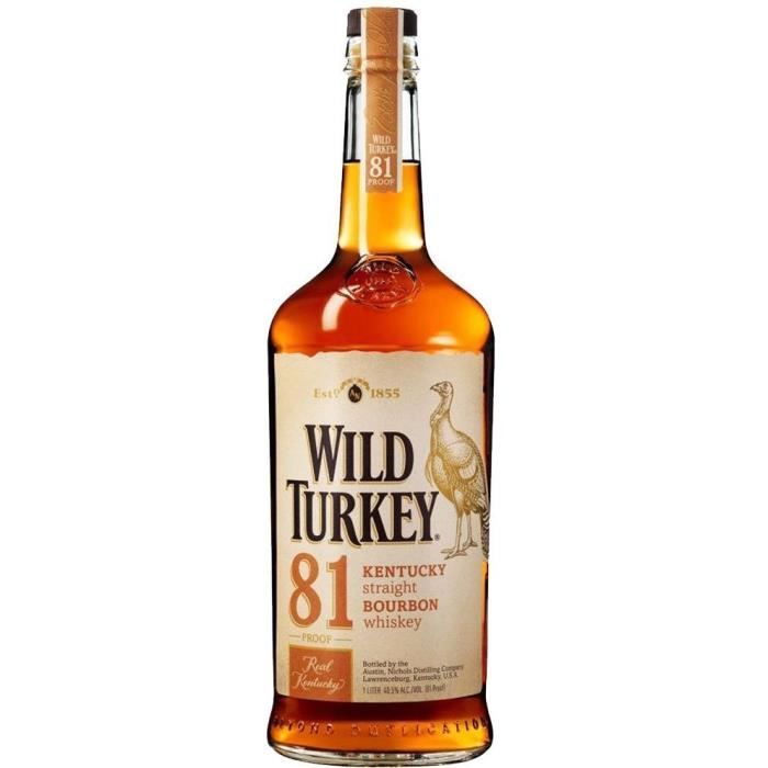 Wild Turkey - 81 Proof - Kentucky straight bourbon whiskey - 40,5% Vol. - 100cl