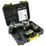 X-FIT PACK « GROS oeUVRE » 3 machines 18V + 2 batteries 18V 3.0Ah : Perceuse percu/visseuse + Marteau Perfo + Meuleuse d'angle