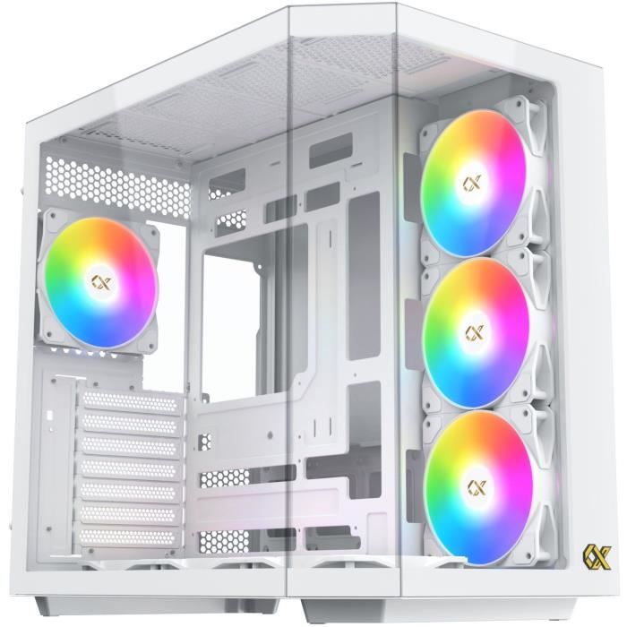 Boitier sans alimentation - XIGMATEK CUBI II Arctic - Cube - Format E-ATX - Blanc