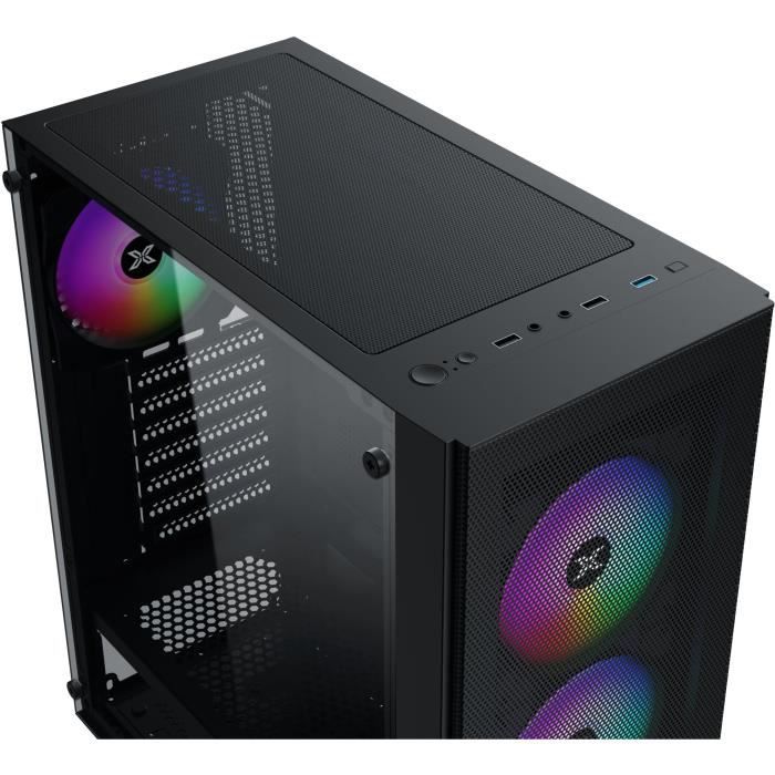 Boîtier PC Moyen Tour sans alim - XIGMATEK HERO II Air 3F (Noir) - ATX/Micro ATX - 3x120mm FRGB - Mesh - USB 3.0/2.0