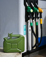 jerrican design US métal 10L --PRECISSION STEEL -  jerrican essence - bonne résistance aux chocs et perçage - crochet de fermeture