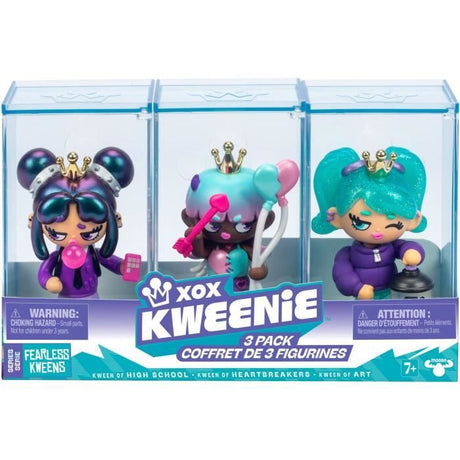 Pack de poupées - XOX KWEENIE - Série Fearless - 13 cm - 3 poupées incluses - Finitions uniques
