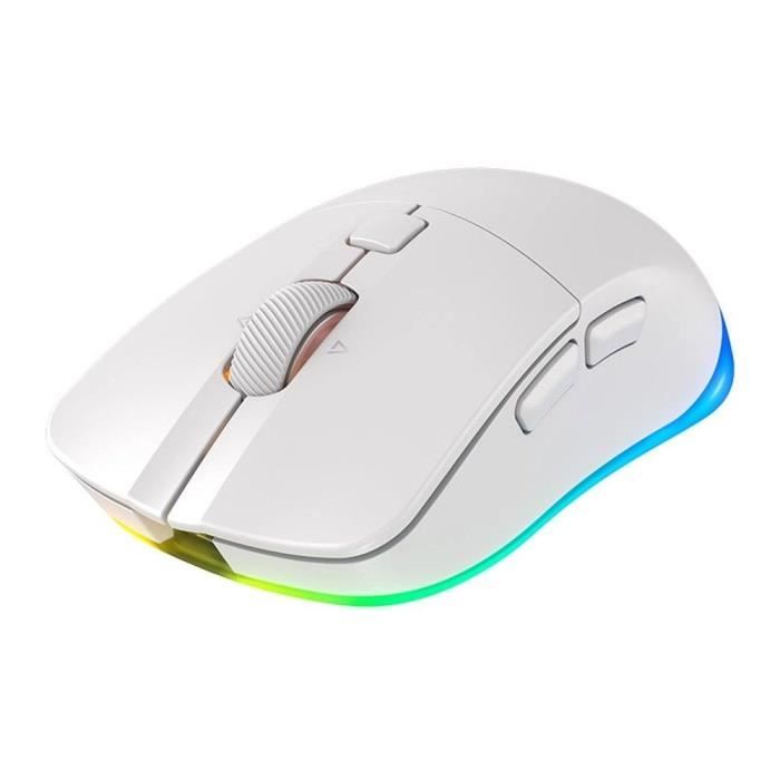 Souris gamer sans fil Bluetooth et 2,4 GHz - CHERRY XTRFY M50 WIRELESS - Blanc