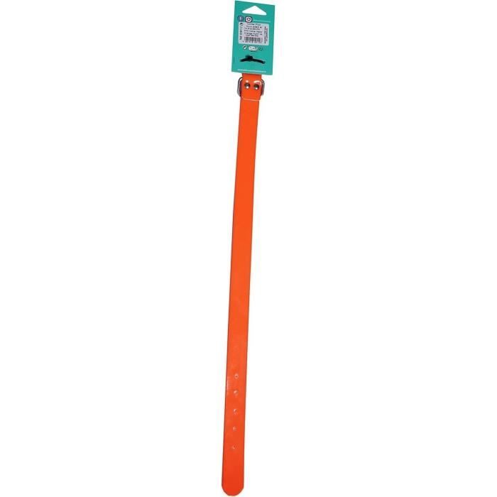 Collier pour chien - AIME - Fluo Hunt - Taille M 52-57 cm - PVC Orange fluo