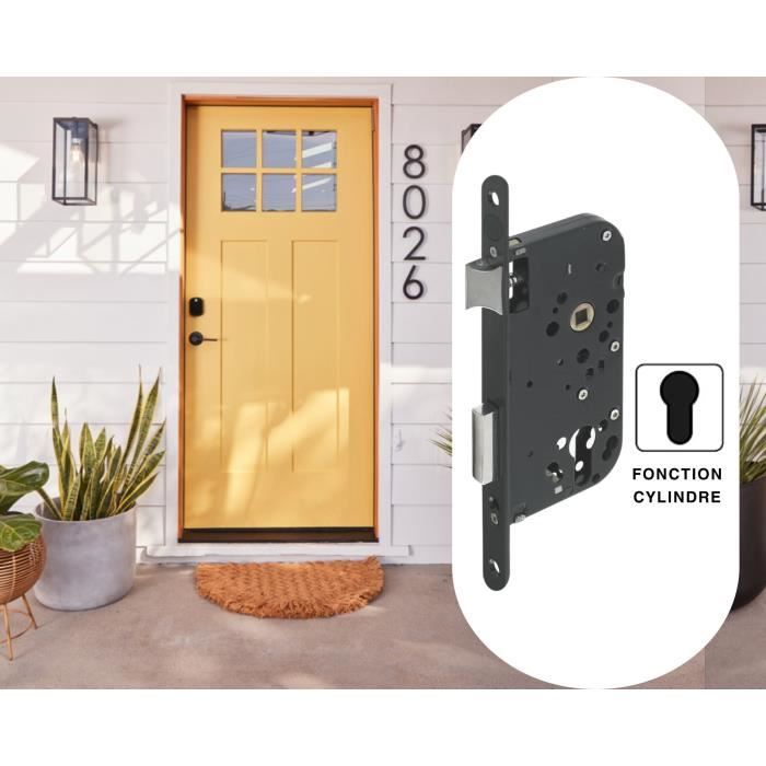 Serrure a encastrer trou de cylindre - YALE - Y60R-A50/N - Axe 50mm, coffre 148mm - Porte d'entrée, service, locaux sensibles -