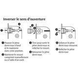 Serrure a encastrer a clé - YALE - Y75R-A40/B/SC - Axe 40 mm, coffre 135 mm - Certifié NF Niveau 2 - Blanc, Gâche et Clé inclus