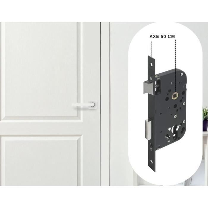 Serrure a encastrer trou de cylindre - YALE - Y60K-A50/N - Axe 50mm, coffre 148mm - Porte d'entrée, service, locaux sensibles -