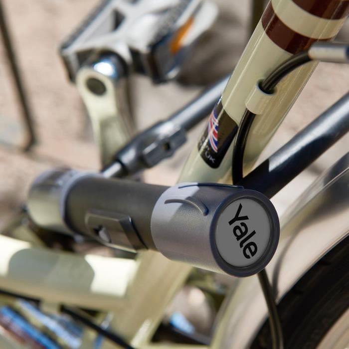 Antivol U a clé de Sécurité + Câble pour Vélo et VTT - YALE - YUL2C/13/230/1 - Certifié Sold Secure Silver - 4 clés fournies
