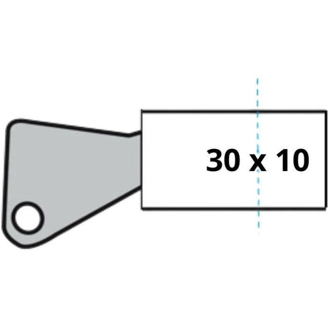 Demi-Cylindre de Serrure - YALE - YC1000+ - 30x10 mm - 6 Goupilles - 4 Clés réversibles - Nickelé