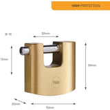 Cadenas de sécurité en laiton YALE Y114B/70/113/1 - anse acier cémenté - 3 clés