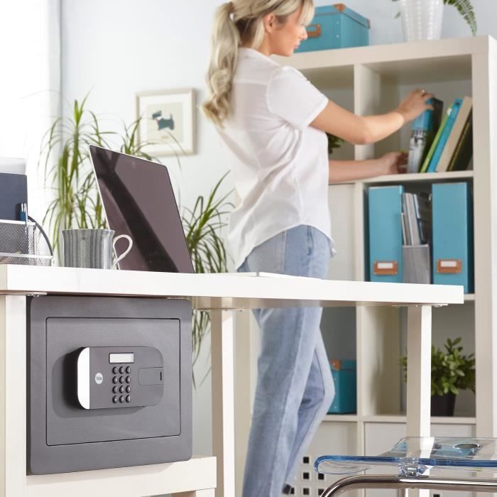 Coffre-fort haute sécurité YALE a serrure électronique (Certifié SKG) - H.25 x l.35 x P.30 cm (18,6 L)