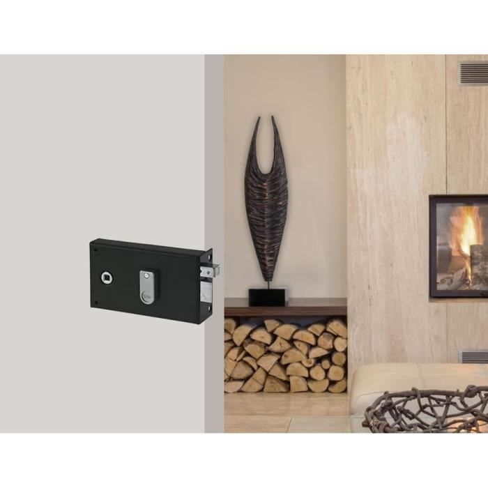 Serrure en applique horizontale a fouillot - YALE - YAH36D - Kaki - 2 Clés - Version Droite