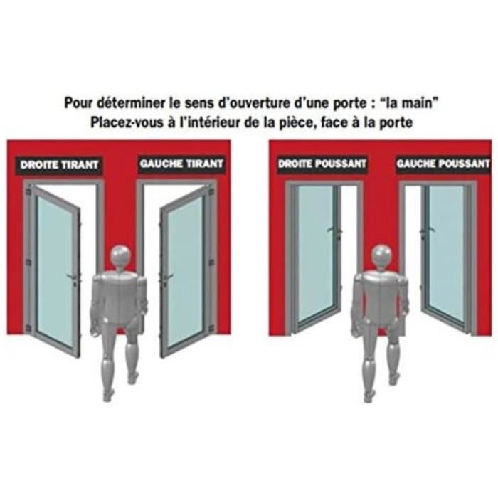 Serrure en applique horizontale a fouillot - YALE - YAH37G - Blanc - 2 Clés fournies - Version Gauche - Grille et Portail