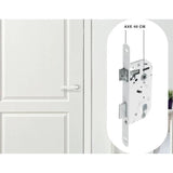 Serrure a encastrer trou de cylindre - YALE - Y50R-A40/B - axe 40 mm, coffre 135 mm - Pene Réversible, Tetiere bouts ronds - Blanc