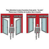 Serrure en applique verticale a fouillot - YALE - YAV36D - Kaki, 2 Clés fournies - Version Droite - Porte intérieure