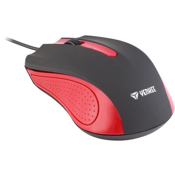 Souris - ROUGE SUVA - YENKEE - YMS 1015RD