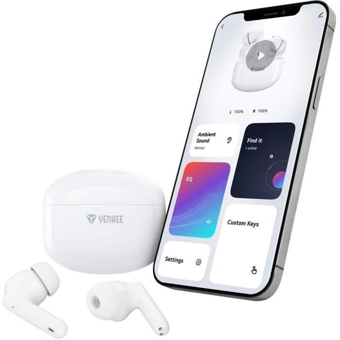 Écouteurs sans fil rechargeable - TWS HARMON - YENKEE - YHP 08BT ANC