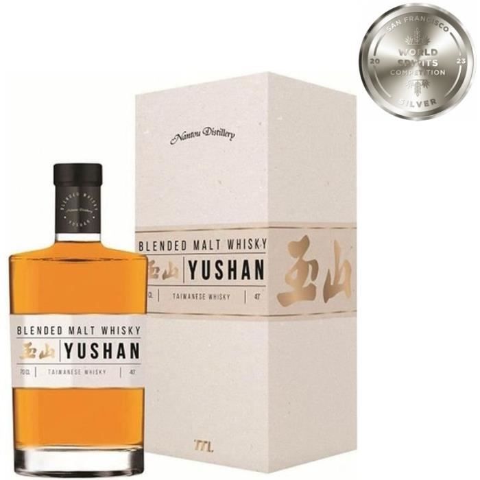 Whisky Yushan - Blended malt whisky - Taiwan - 40%vol - 70cl sous étui