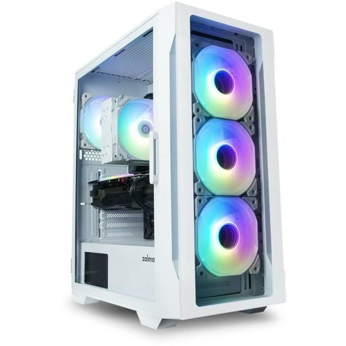 Boitier PC sans alimentation - ZALMAN i3 NEO TG (Blanc) - Moyen tour - Format ATX - 4x120mm LED A-RGB