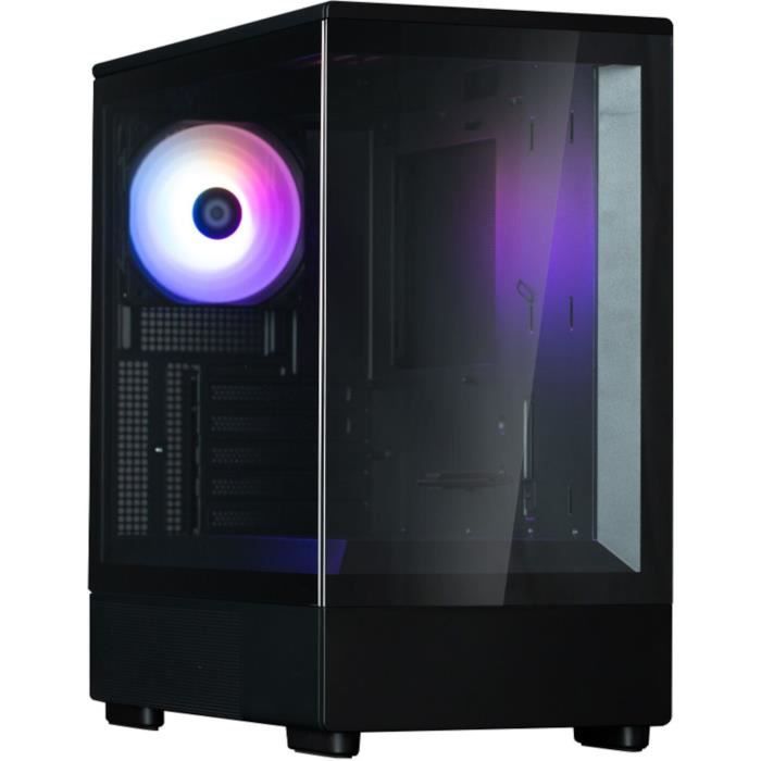 Boîtier PC Mini Tour sans alim - ZALMAN P10 (Noir) - Micro ATX/Mini-ITX - 1x120mm A-RGB - USB-C/3.0/HD Audio - Verre trempé