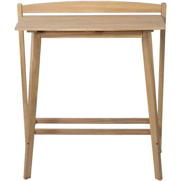 Ensemble bar de jardin - ZANZIBAR - Bois d'Acacia FSC - 1 table haute 100x44,5xH.112 cm - 2 tabourets 35x37xH.72 cm - 2 personnes