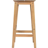 Ensemble bar de jardin - ZANZIBAR - Bois d'Acacia FSC - 1 table rectangulaire 44,5 x 100 x 112 cm - 2 tabourets 37 x 35 x 72 cm