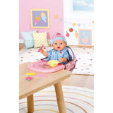 Chaise haute pour poupon - BABY BORN - Se fixe sur la table - Jouet d'imitation - Rose - Des 3 ans