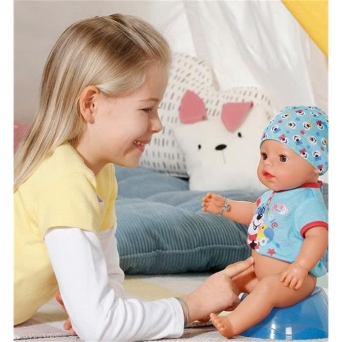 BABY BORN - Magic Boy - Poupée bébé garçon avec 11 accessoires - Mange, dort, pleure et utilise le pot - 43cm - des 3 ans