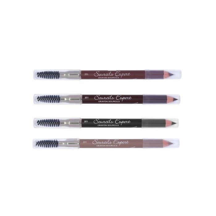 Crayon Sourcils Expert - Miss Den - 2-En-1 - Redessine & Discipline les Sourcils - Teinte 533 Noir
