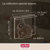 Ensemble de moule lapin de P‚ques 3D et 5 emporte-pieces lapin - ZENKER