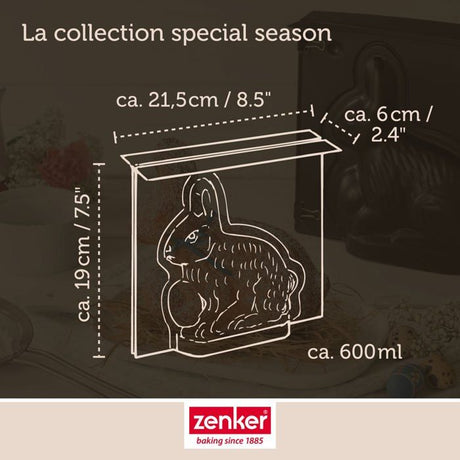 Ensemble de moule lapin de P‚ques 3D et 5 emporte-pieces lapin - ZENKER