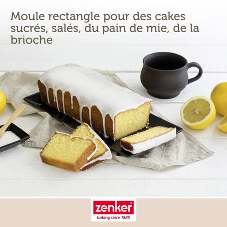 Set de moule a cakes et moule a savarins - ZENKER - Black Metallic - 30,5 x 11,5 cm et 28 cm