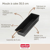 Set de moule a cakes et moule a savarins - ZENKER - Black Metallic - 30,5 x 11,5 cm et 28 cm
