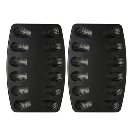 Lot de 2 moules a madeleines 12 empreintes - ZENKER - Spécial Countries