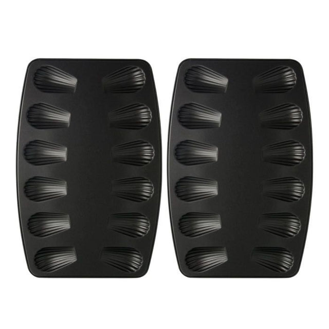 Lot de 2 moules a madeleines 12 empreintes - ZENKER - Spécial Countries