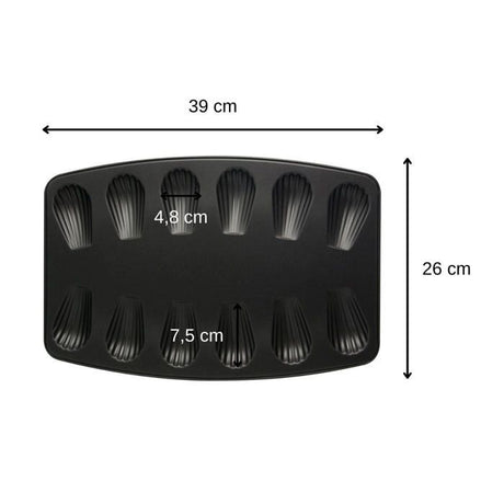 Lot de 2 moules a madeleines 12 empreintes - ZENKER - Spécial Countries