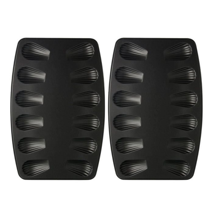 Lot de 2 moules a madeleines 12 empreintes - ZENKER - Spécial Countries
