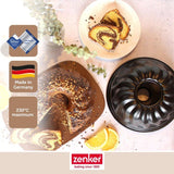 Moule a kouglofs et moule a savarin - ZENKER - Black Metallic - 25 et 28 cm